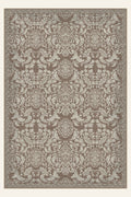 Palazzo Scroll Taupe washable rug, rectangle shape, top view