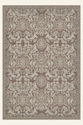 Palazzo Scroll Taupe washable rug, rectangle shape, top view