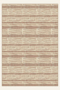 Sahel Bands Mushroom washable rug, rectangle shape, top view