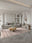 Rosewood Stripe washable area rug in a styled room, rectangular, low-pile cotton blend