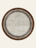 Waschbarer Teppich Desert Frame, runde Form, Draufsicht