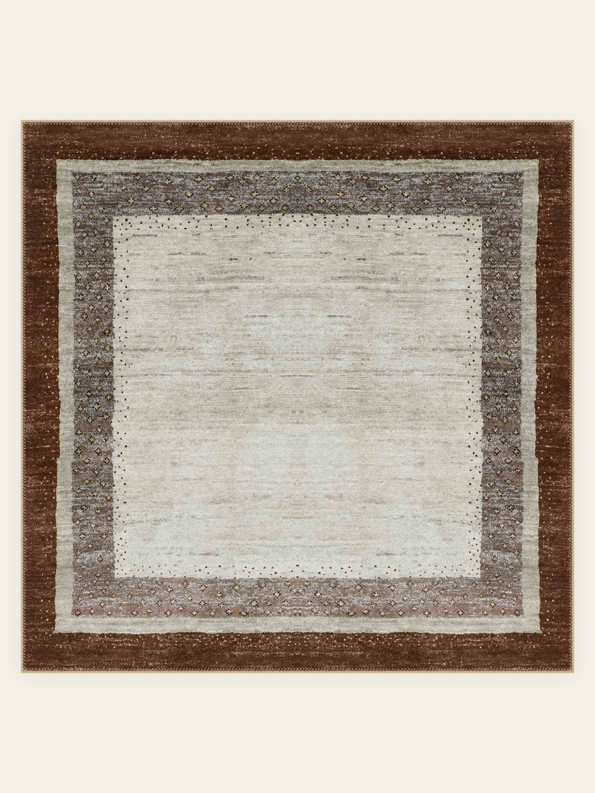 Alfombra lavable Desert Frame, forma cuadrada, vista superior