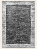 Stonewash washable rug, rectangle shape, top view
