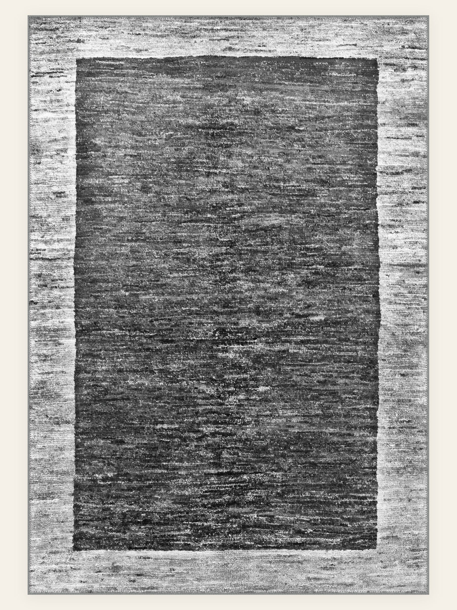 Stonewash washable rug, rectangle shape, top view