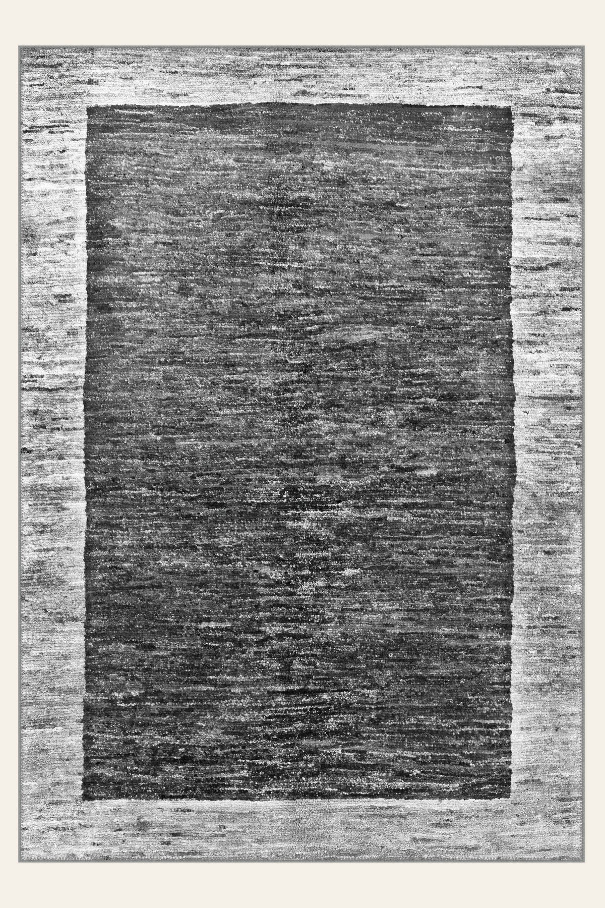 Stonewash washable rug, rectangle shape, top view