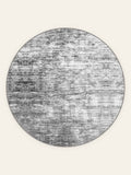 Aegean Wash Grey washable rug, round shape, top view