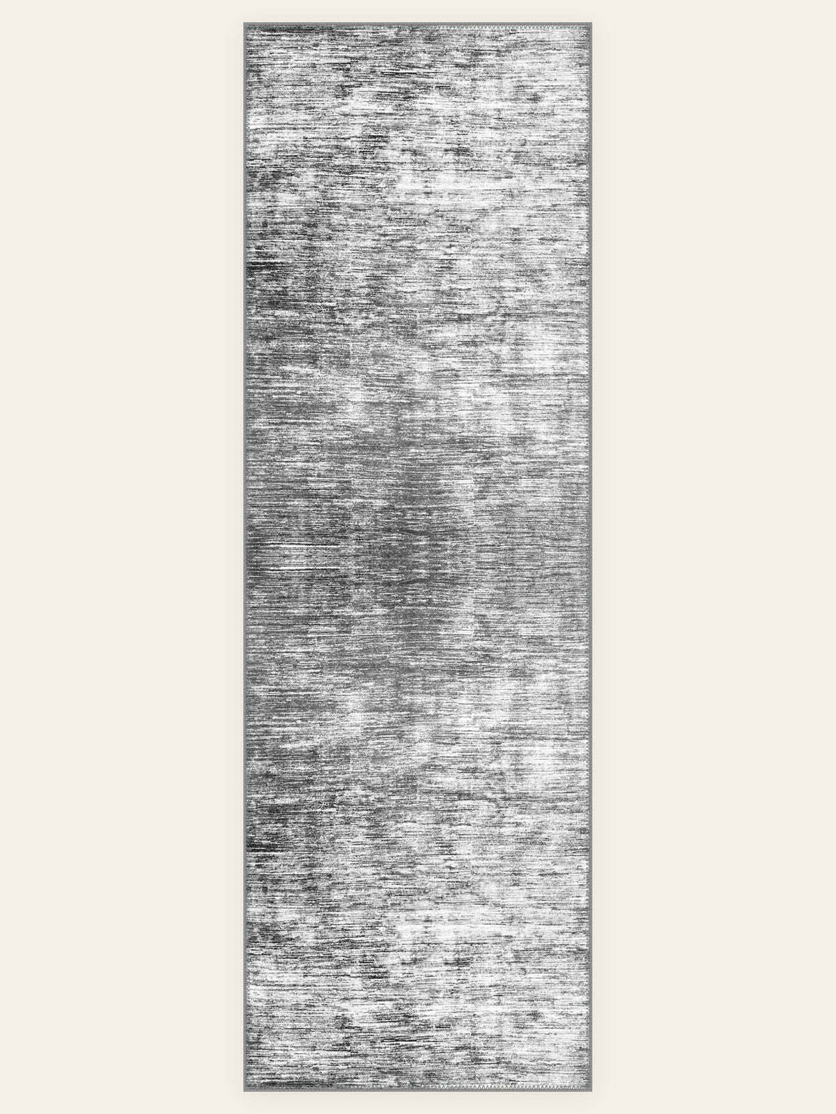 Aegean Wash Grey washable rug, runner shape, top view