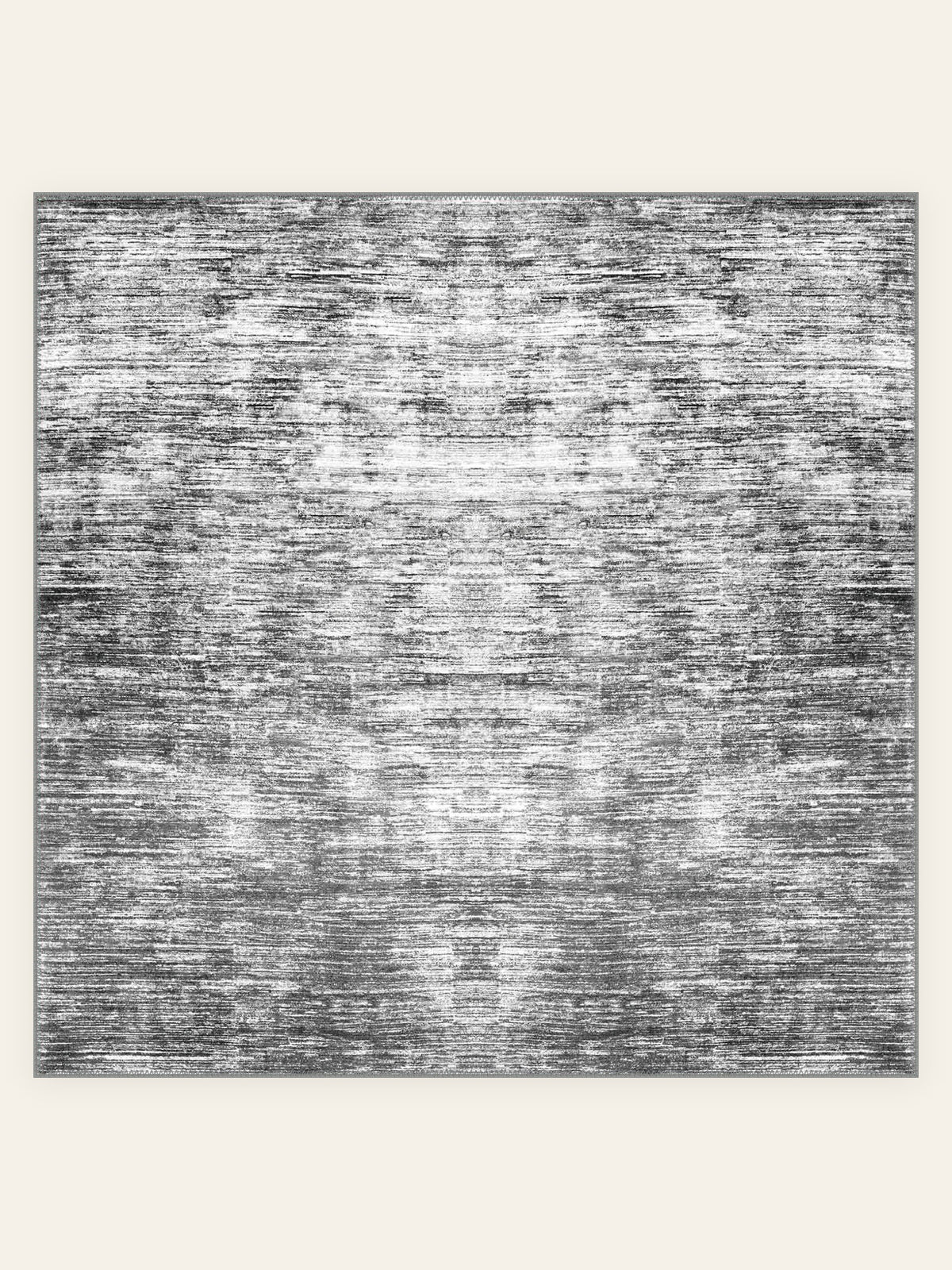 Aegean Wash Grey washable rug, square shape, top view