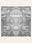 Aegean Wash Grey washable rug, square shape, top view