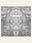 Aegean Wash Grey washable rug, square shape, top view