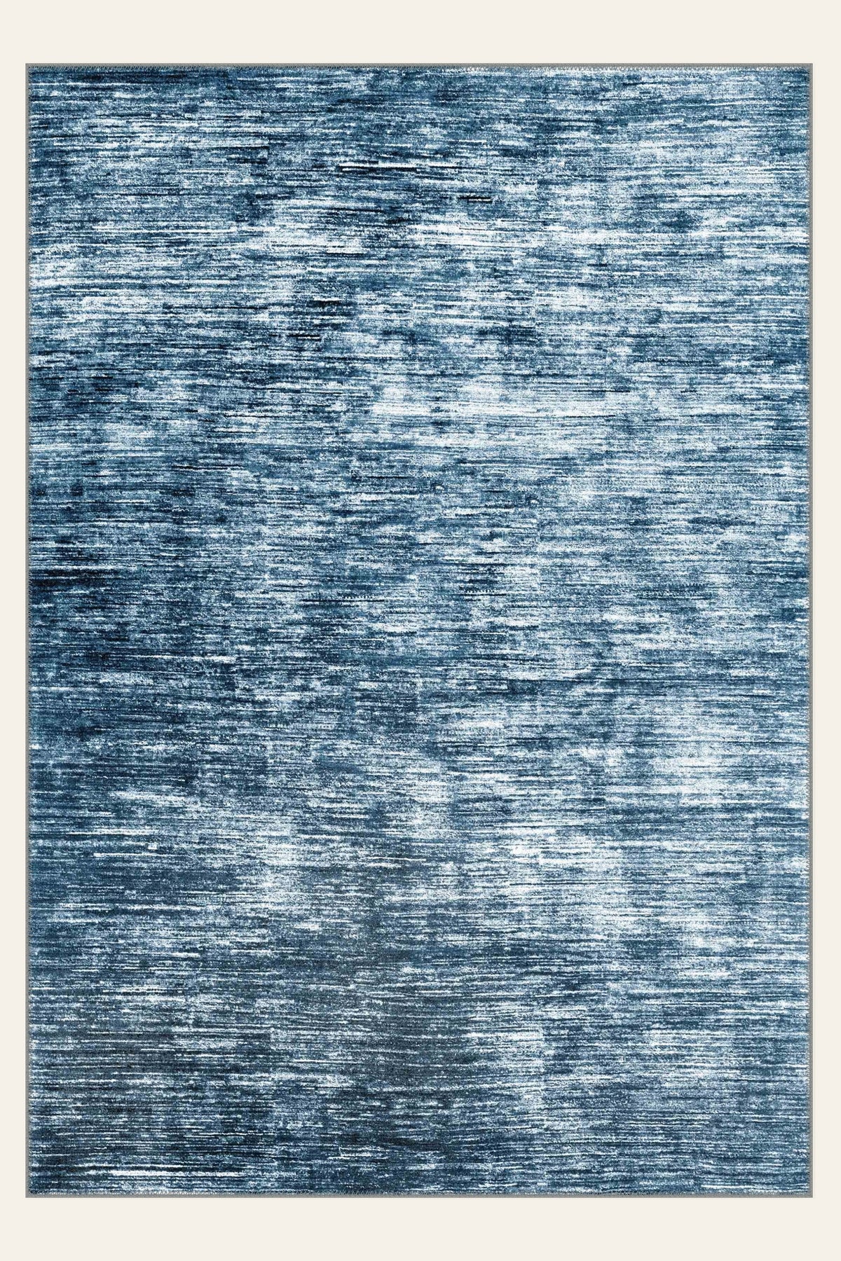 Aegean Wash Navy washable rug, rectangle shape, top view