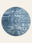 Aegean Wash Navy washable rug, round shape, top view
