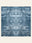 Aegean Wash Navy washable rug, square shape, top view