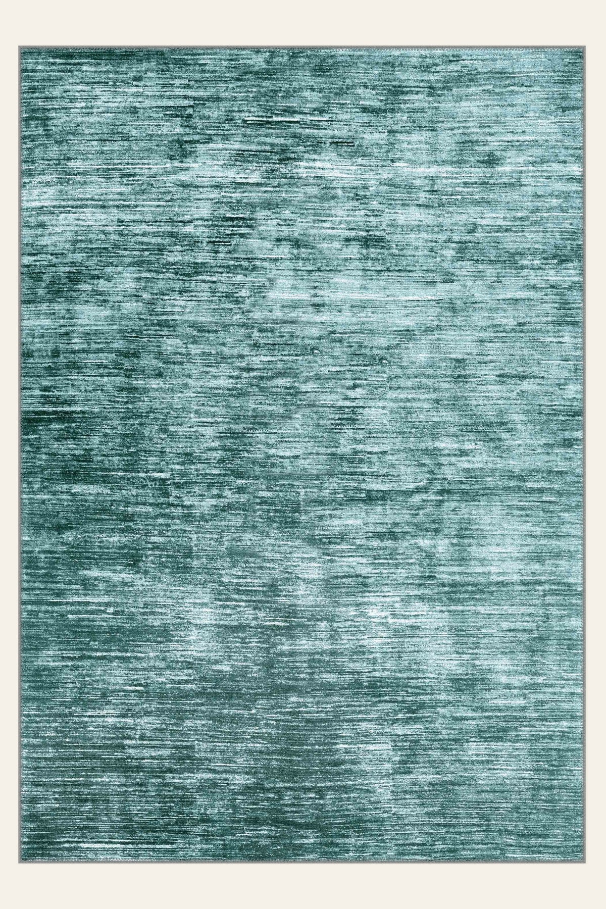 Aegean Wash Turquoise washable rug, rectangle shape, top view