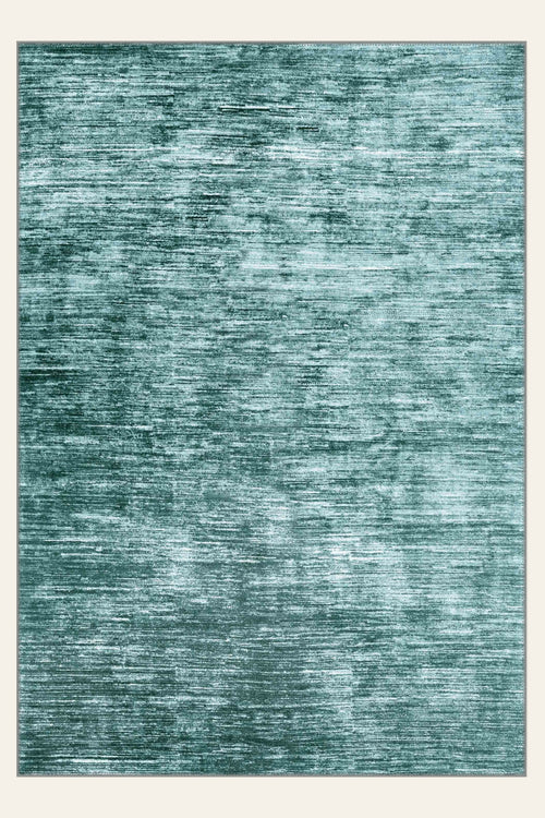 Aegean Wash Turquoise washable rug, rectangle shape, top view
