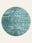 Aegean Wash Turquoise washable rug, round shape, top view