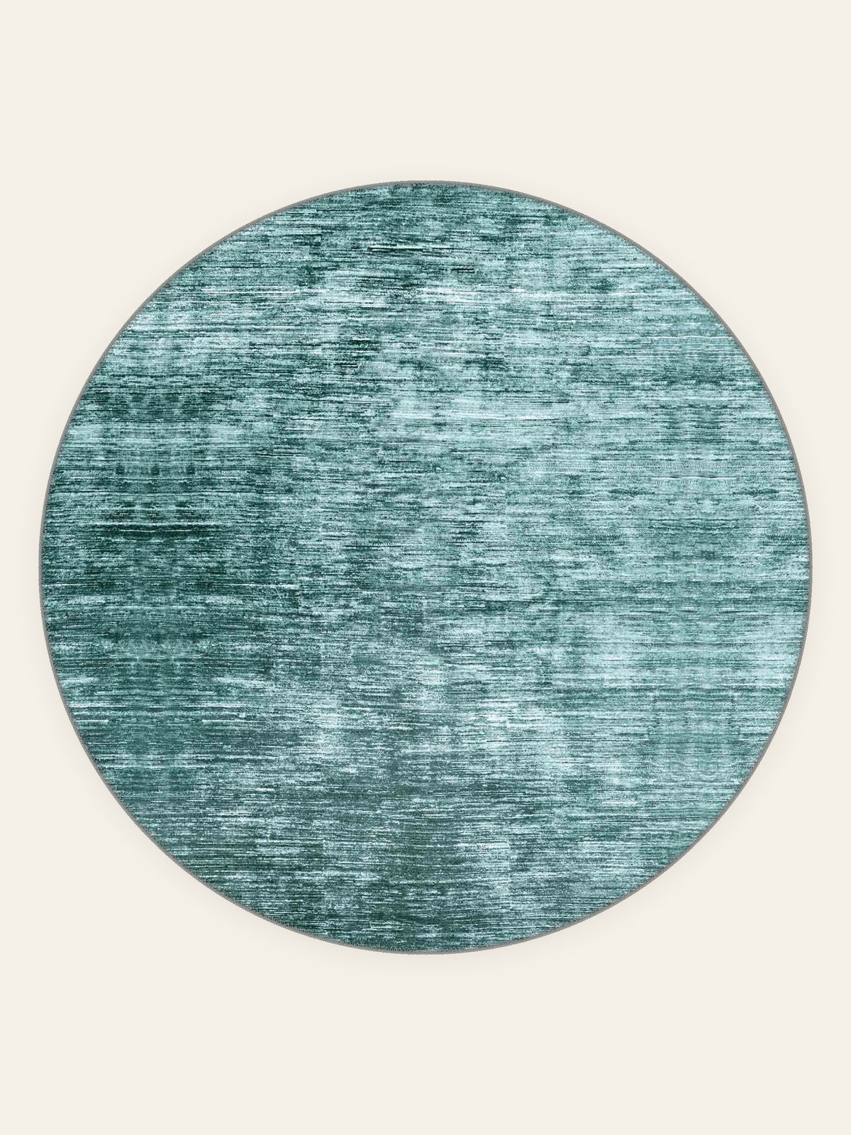 Aegean Wash Turquoise washable rug, round shape, top view