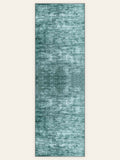 Aegean Wash Turquoise washable rug, runner shape, top view