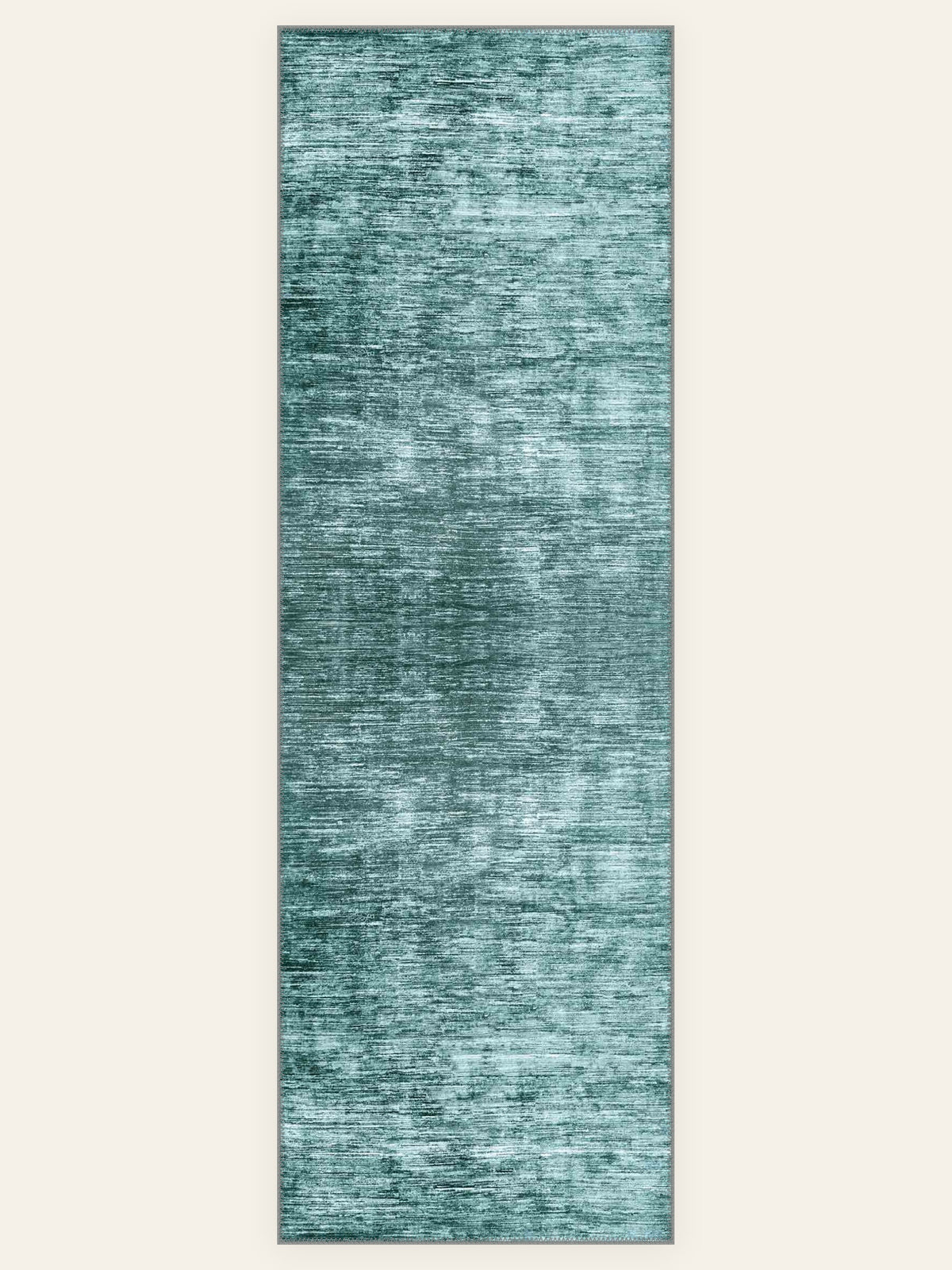 Aegean Wash Turquoise washable rug, runner shape, top view