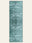 Aegean Wash Turquoise washable rug, runner shape, top view