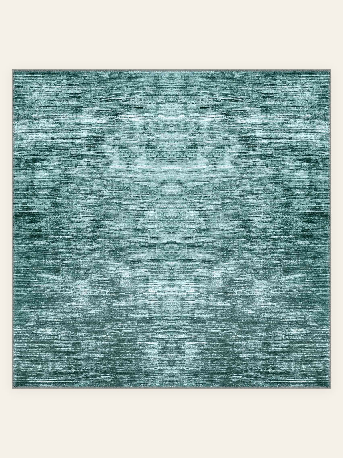 Tapis lavable Aegean Wash Turquoise, forme carrée, vu de dessus