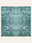 Aegean Wash Turquoise washable rug, square shape, top view