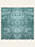 Aegean Wash Turquoise washable rug, square shape, top view