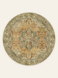 Ember Medallion washable rug, round shape, top view