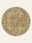 Ember Medallion washable rug, round shape, top view