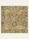 Ember Medallion washable rug, square shape, top view