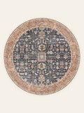 Alfombra lavable Midnight Caravan, forma redonda, vista superior