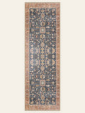 Midnight Caravan washable rug, runner shape, top view