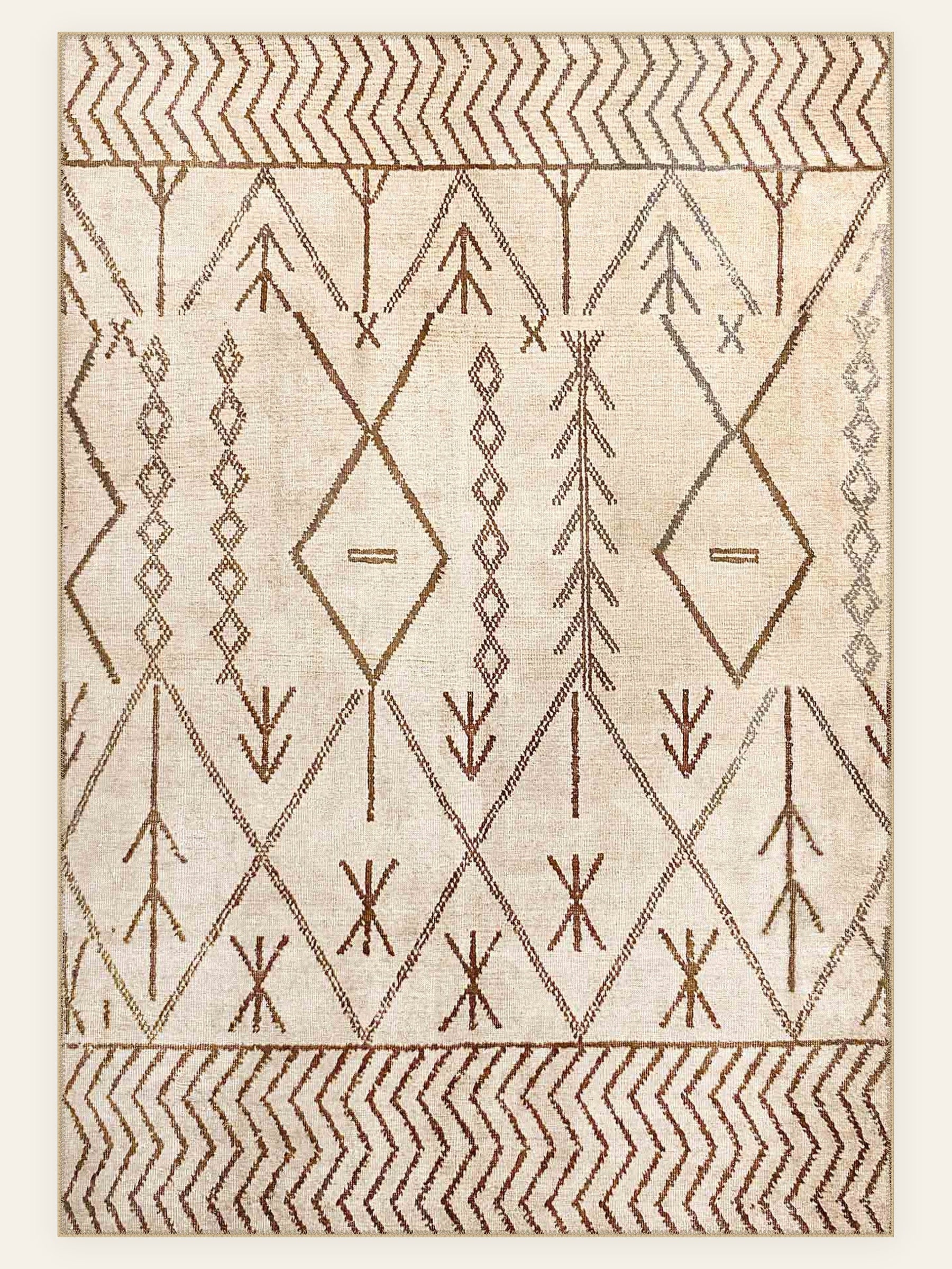 Atlas Whisper washable rug, rectangle shape, top view