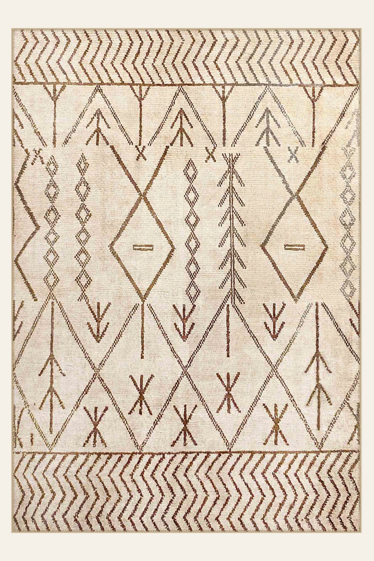 Atlas Whisper washable rug, rectangle shape, top view