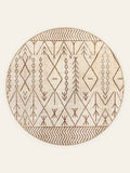 Alfombra lavable Atlas Whisper, forma redonda, vista superior