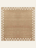 Sahara Check washable rug, square shape, top view