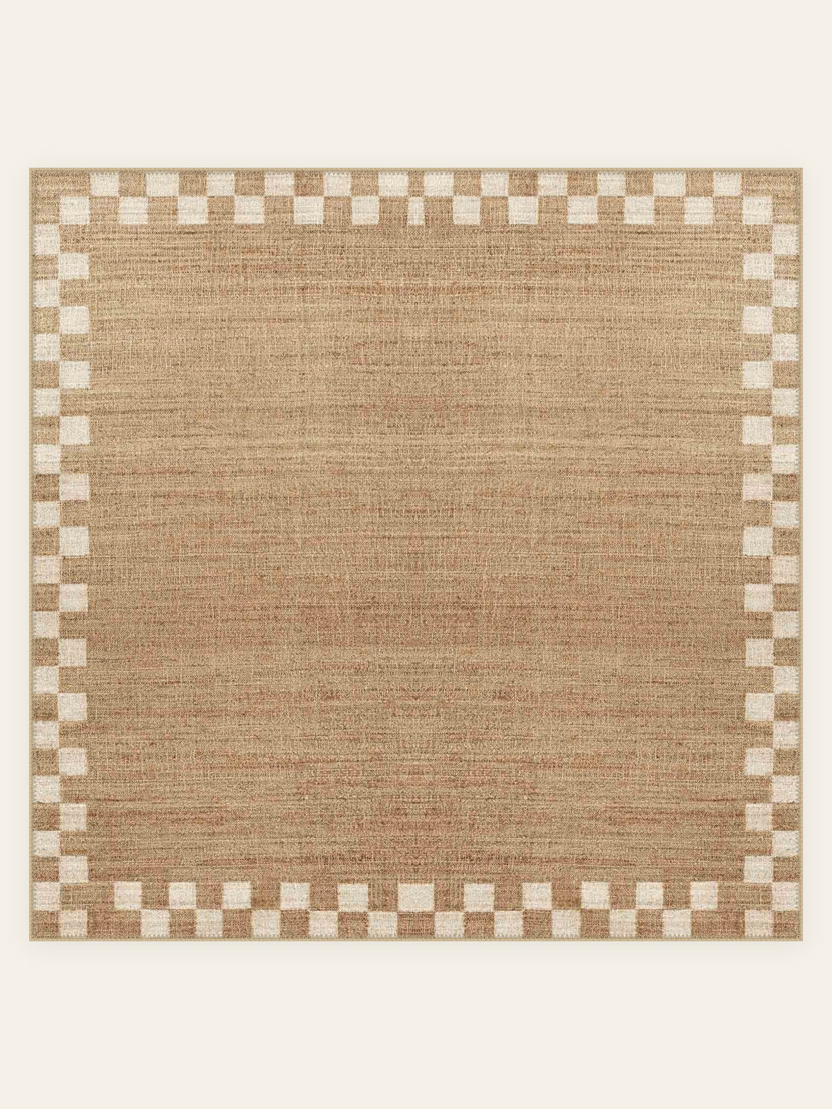 Tapis lavable Sahara Check, forme carrée, vu de dessus