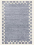 Harbor Check washable rug, rectangle shape, top view