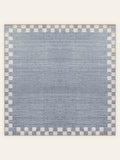 Harbor Check washable rug, square shape, top view