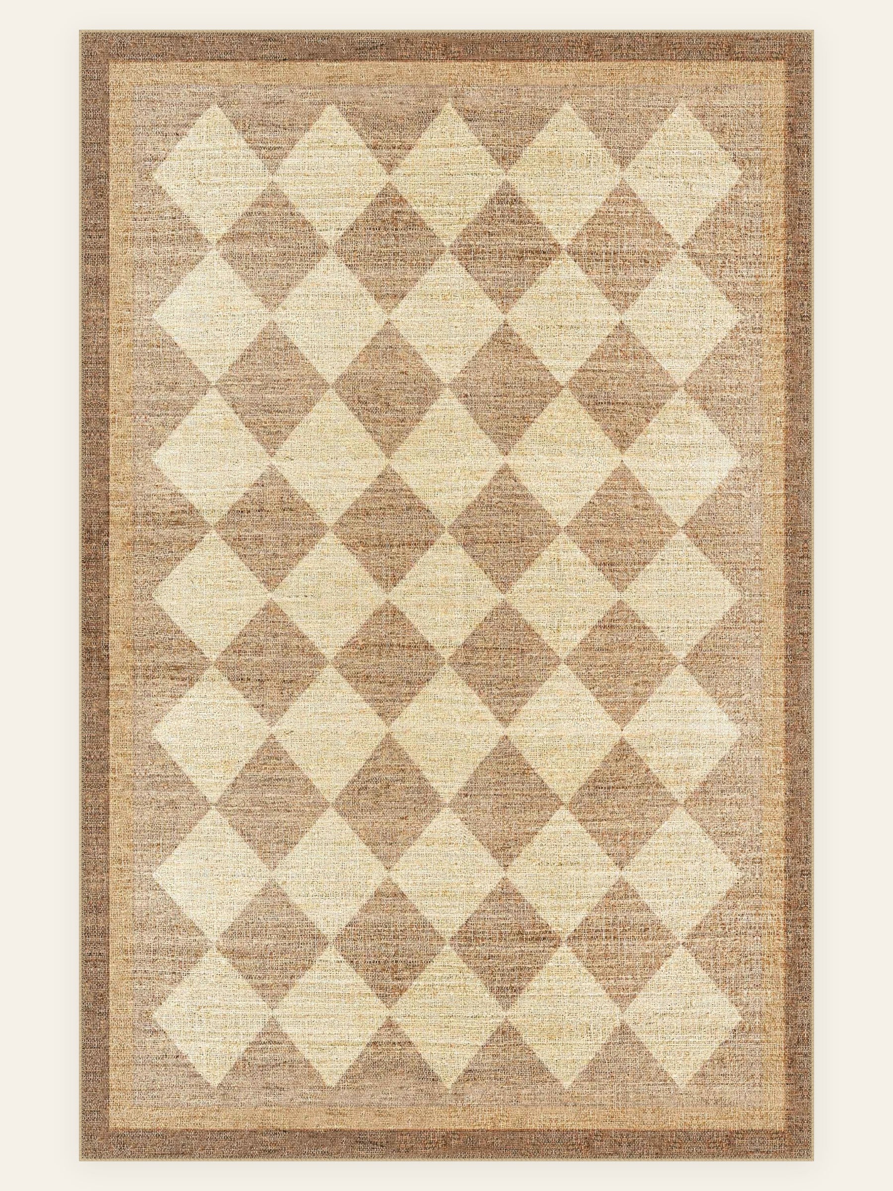 Harlequin Sand washable rug, rectangle shape, top view