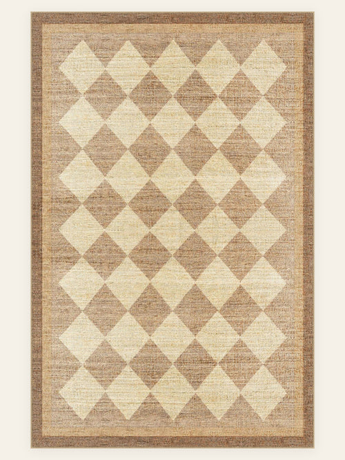 Harlequin Sand washable rug, rectangle shape, top view