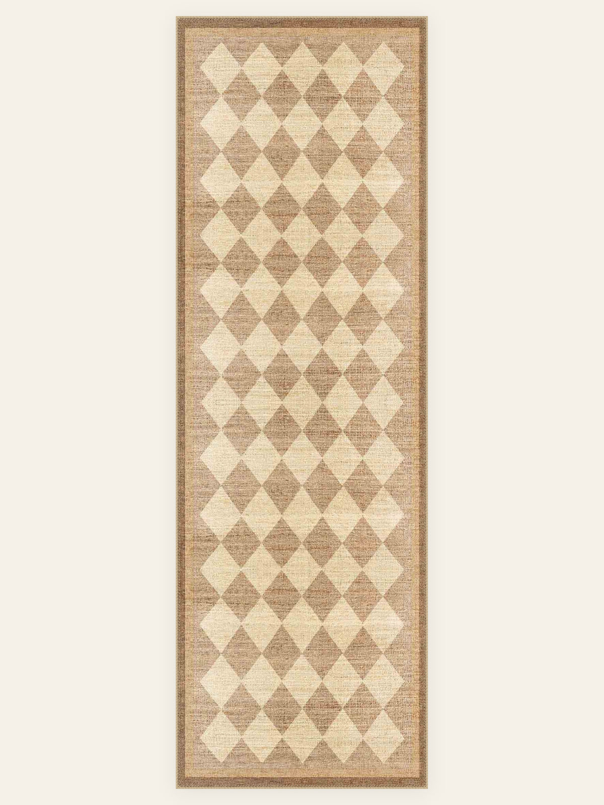 Harlequin Sand washable rug, runner shape, top view