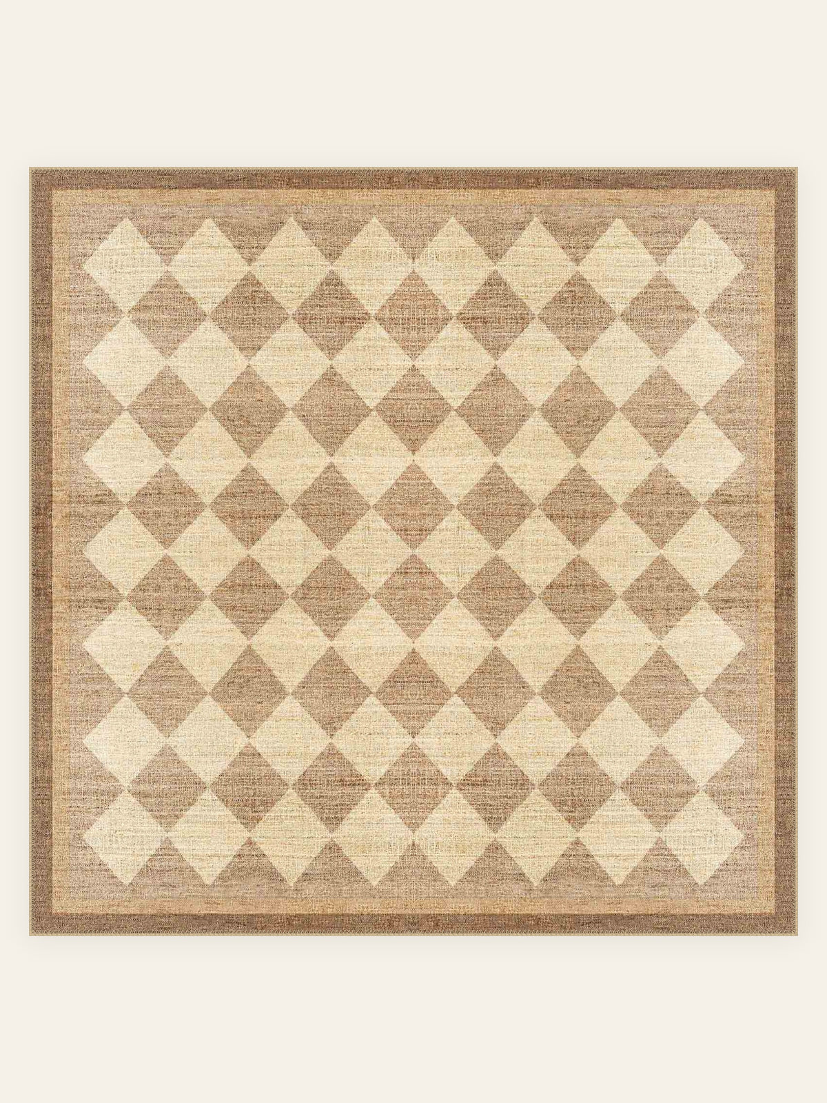 Tapis lavable Harlequin Sand, forme carrée, vu de dessus