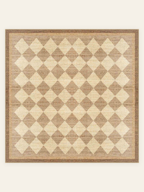 Harlequin Sand washable rug, square shape, top view