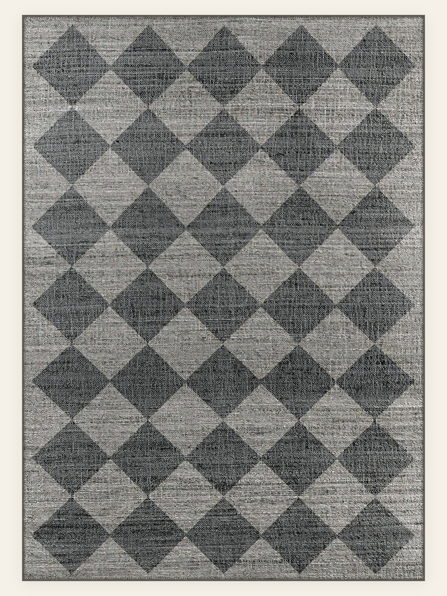 Harlequin Slate washable rug, rectangle shape, top view