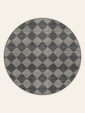 Harlequin Slate washable rug, round shape, top view