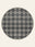 Harlequin Slate washable rug, round shape, top view
