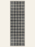 Harlequin Slate washable rug, runner shape, top view