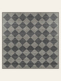 Harlequin Slate washable rug, square shape, top view