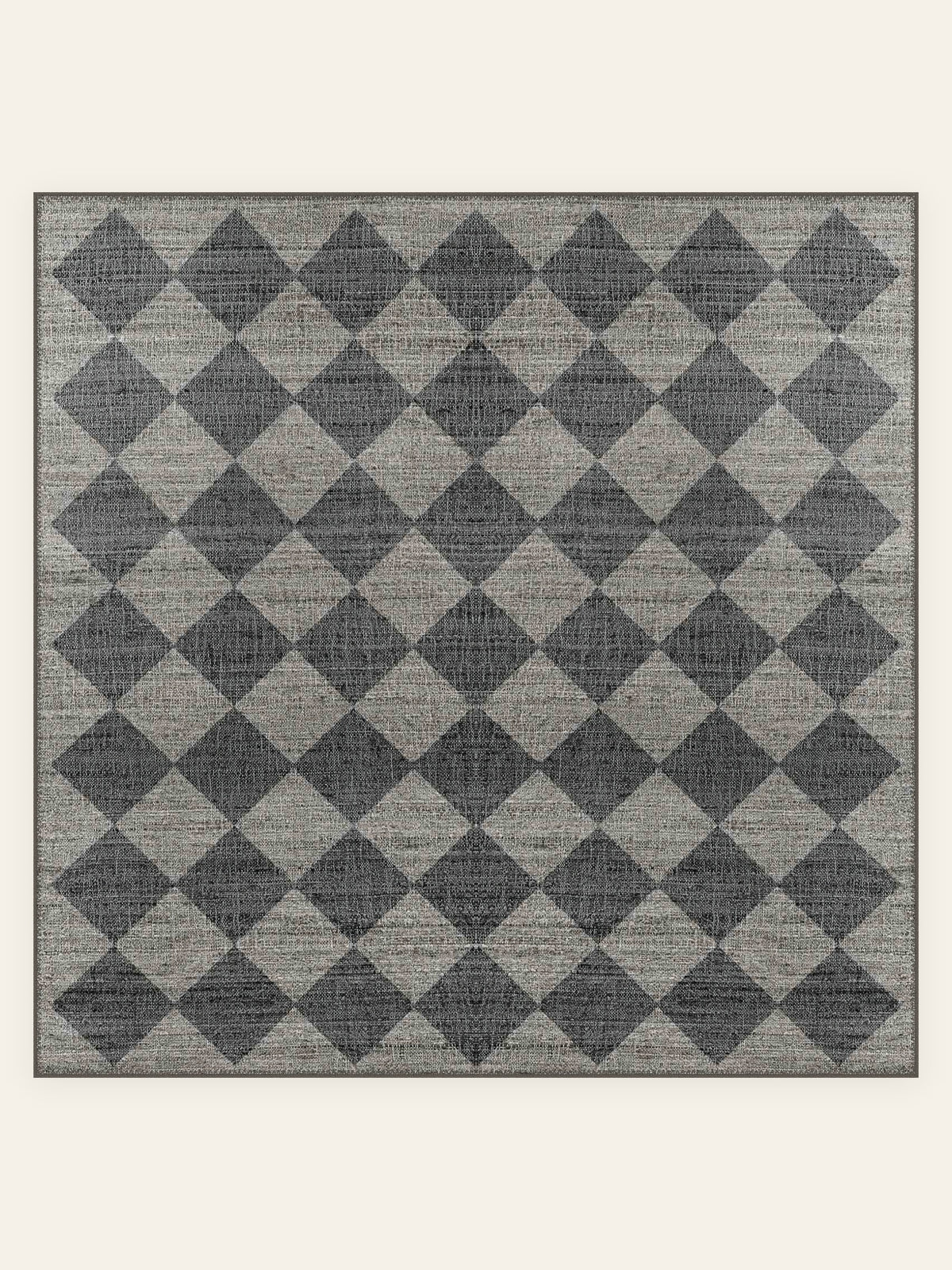 Tapis lavable Harlequin Slate, forme carrée, vu de dessus
